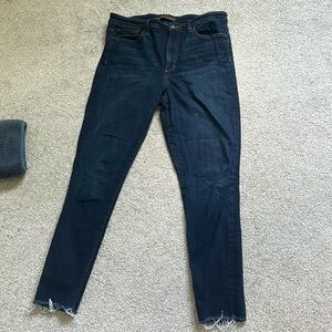 Joes Dark Denim high rise skinny ankle jeans